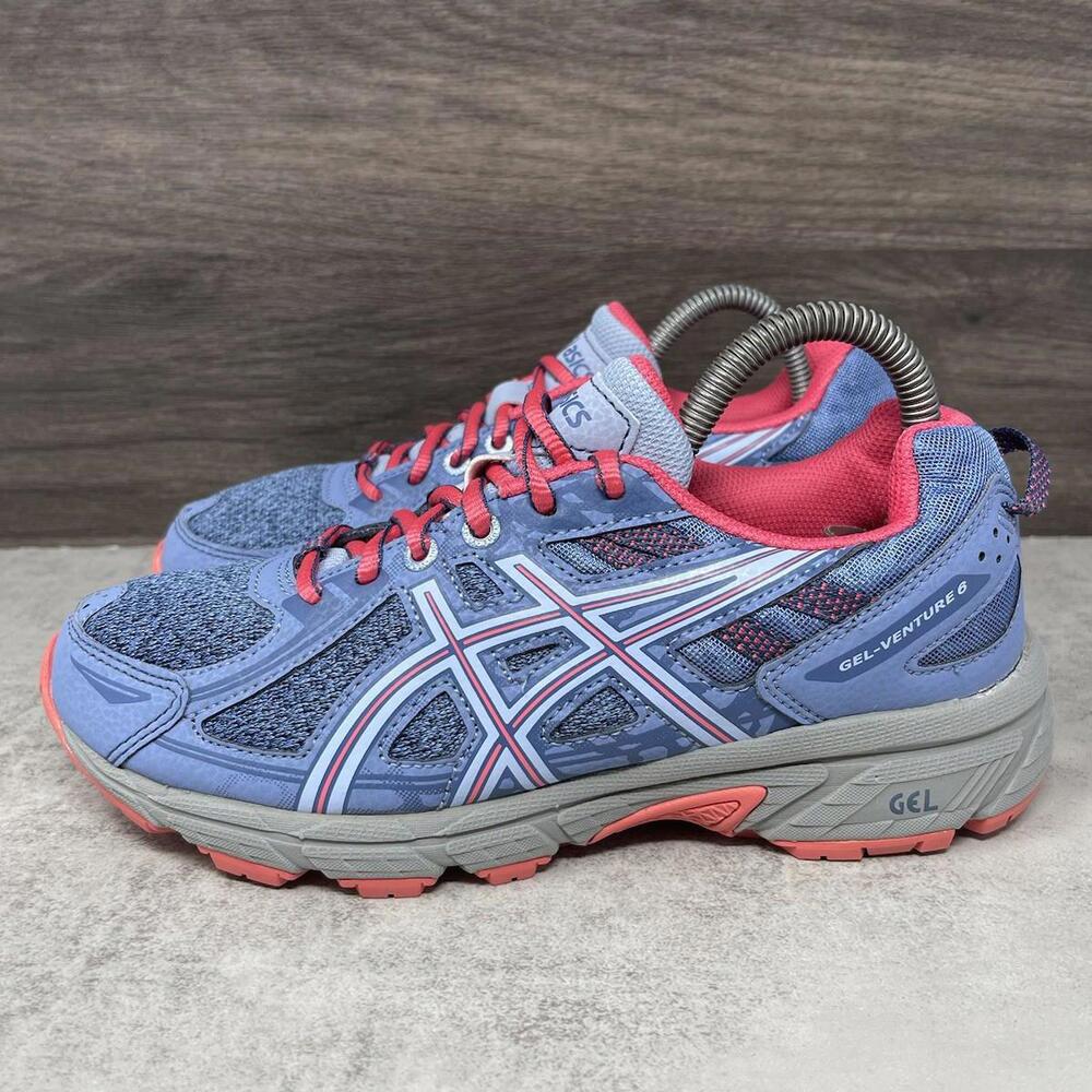 Asics Gel Venture 6 Shoes Kids Size 5 Blue Pink Running Sneakers